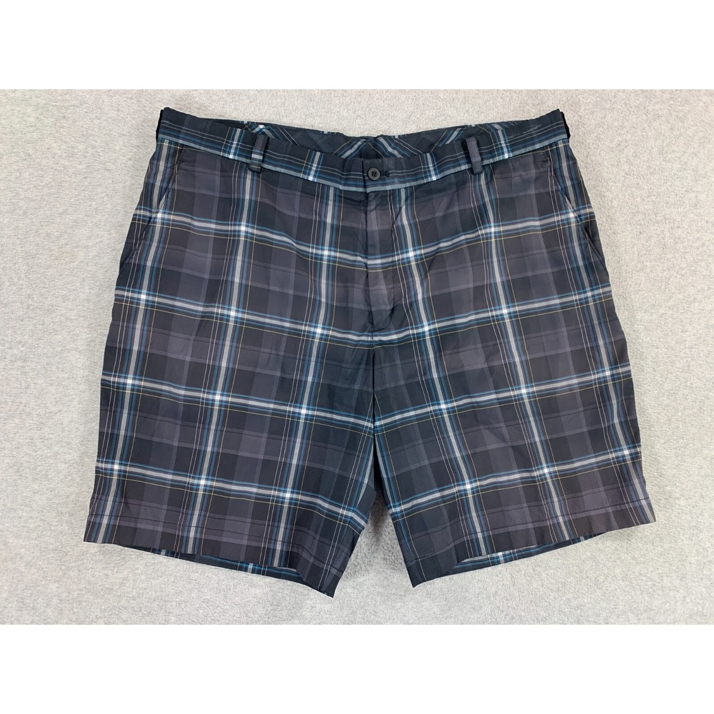 Nike Golf Dri Fit Plaid Casual Shorts (Men's 40) Black - Polyester Blend